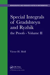 Special Integrals of Gradshteyn and Ryzhik_cover