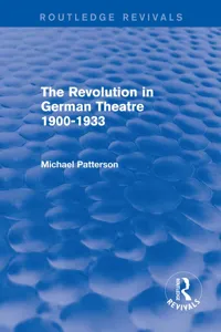 The Revolution in German Theatre 1900-1933_cover