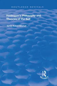 Heidegger's Philosophy and Theories of the Self_cover