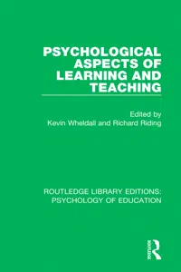 Psychological Aspects of Learning and Teaching_cover