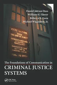 The Foundations of Communication in Criminal Justice Systems_cover