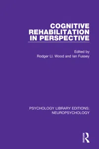 Cognitive Rehabilitation in Perspective_cover