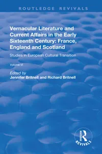 Vernacular Literature and Current Affairs in the Early Sixteenth Century_cover