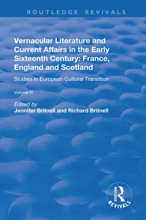 Vernacular Literature and Current Affairs in the Early Sixteenth Century