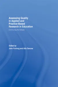 Assessing quality in applied and practice-based research in education._cover