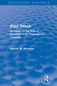 Routledge Revivals: Paul Tillich_cover