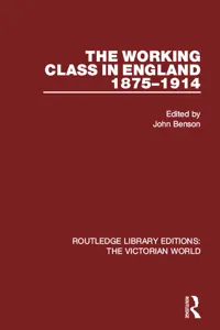The Working Class in England 1875-1914_cover