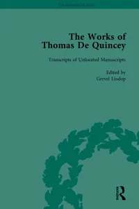 The Works of Thomas De Quincey, Part III vol 21_cover