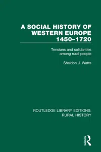 A Social History of Western Europe, 1450-1720_cover