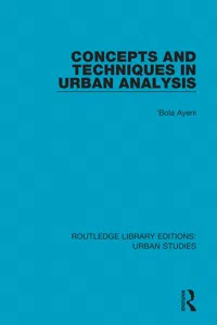 Concepts and Techniques in Urban Analysis_cover