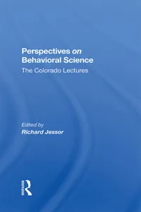 Perspectives On Behavioral Science_cover