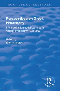 Perspectives on Greek Philosophy_cover