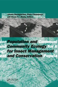 Population and Community Ecology for Insect Management and Conservation_cover