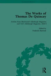The Works of Thomas De Quincey, Part III vol 15_cover