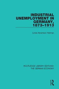 Industrial Unemployment in Germany 1873-1913_cover
