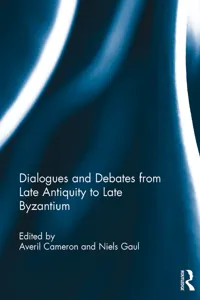 Dialogues and Debates from Late Antiquity to Late Byzantium_cover