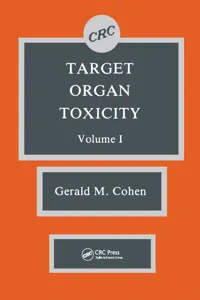 Target Organ Toxicity, Volume I_cover