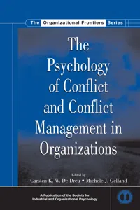 The Psychology of Conflict and Conflict Management in Organizations_cover