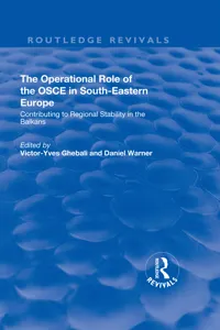 The Operational Role of the OSCE in South-Eastern Europe_cover