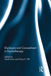 Disclosure and Concealment in Psychotherapy_cover