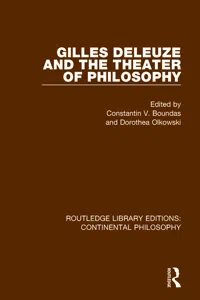 Gilles Deleuze and the Theater of Philosophy_cover