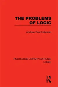 The Problems of Logic_cover