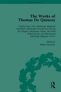 The Works of Thomas De Quincey, Part III vol 16_cover