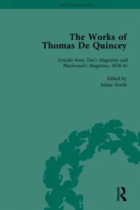 The Works of Thomas De Quincey, Part II vol 11_cover