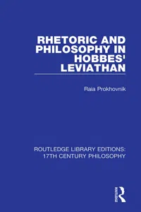 Rhetoric and Philosophy in Hobbes' Leviathan_cover