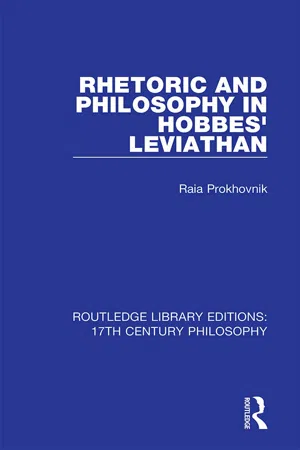 Rhetoric and Philosophy in Hobbes' Leviathan