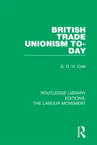 British Trade Unionism To-Day_cover