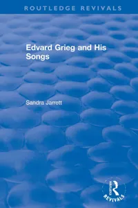 Edvard Grieg and His Songs_cover