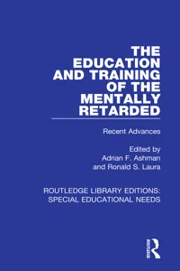 The Education and Training of the Mentally Retarded_cover