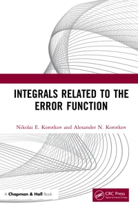Integrals Related to the Error Function_cover