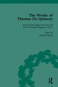 The Works of Thomas De Quincey, Part III vol 17_cover