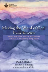 Making the Word of God Fully Known_cover