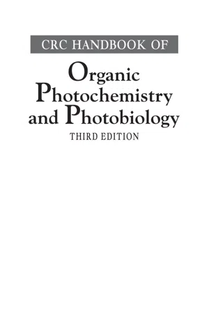 CRC Handbook of Organic Photochemistry and Photobiology, Third Edition - Two Volume Set