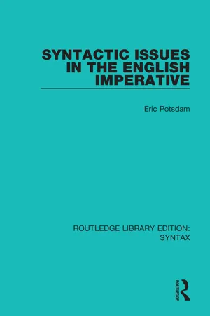 Syntactic Issues in the English Imperative