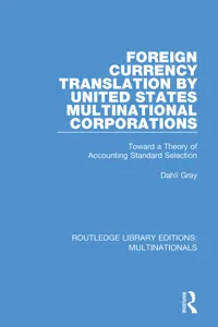 Foreign Currency Translation by United States Multinational Corporations_cover