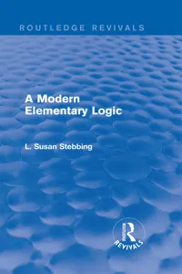 Routledge Revivals: A Modern Elementary Logic_cover