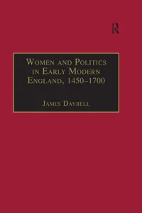 Women and Politics in Early Modern England, 1450–1700_cover