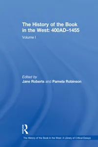 The History of the Book in the West: 400AD–1455_cover