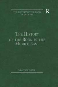 The History of the Book in the Middle East_cover