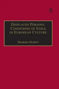 Displaced Persons: Conditions of Exile in European Culture_cover