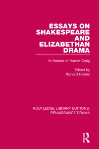 Essays on Shakespeare and Elizabethan Drama_cover