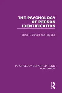 The Psychology of Person Identification_cover