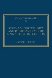 Regina Mingotti: Diva and Impresario at the King's Theatre, London_cover