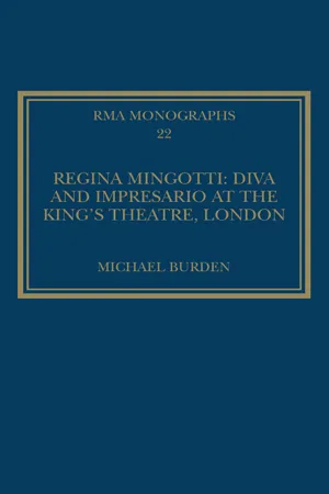 Regina Mingotti: Diva and Impresario at the King's Theatre, London