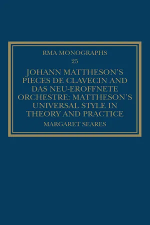 Johann Mattheson's Pièces de clavecin and Das neu-eröffnete Orchestre