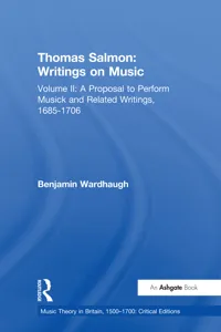 Thomas Salmon: Writings on Music_cover